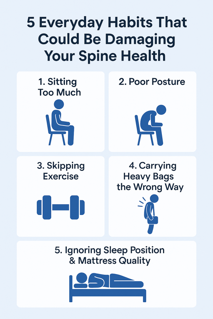 Habits that damage spine