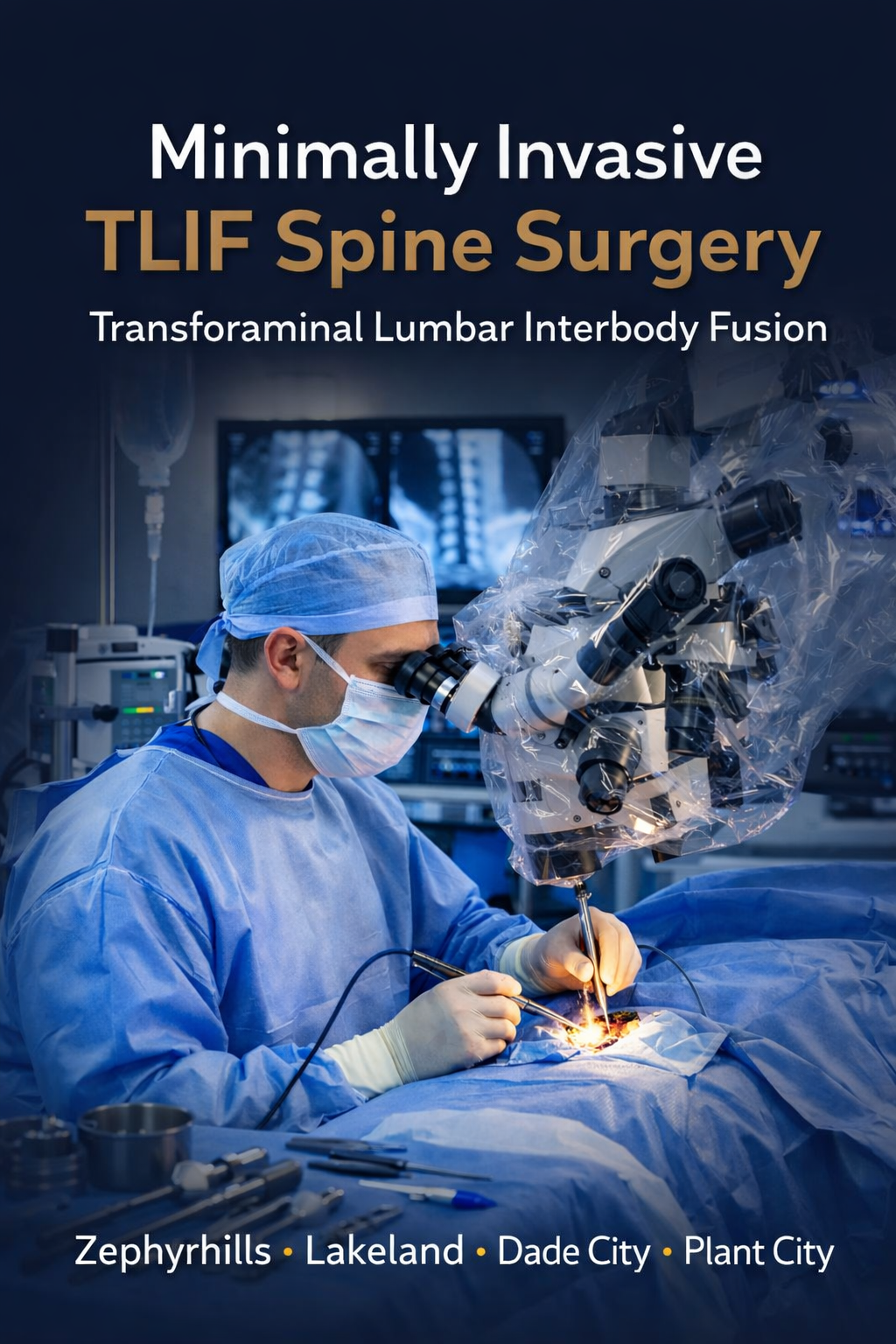 Dr. Saleh performing TLIF spine surgery in Zephyrhills and Lakeland